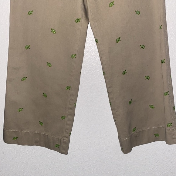 J. Crew Petite Embroidered Turtle Chino Pants - Picture 2 of 8